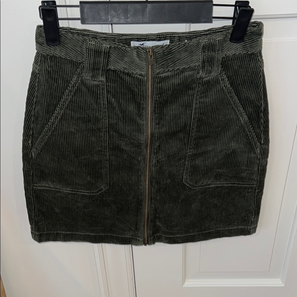 Hollister Olive Corduroy Skirt